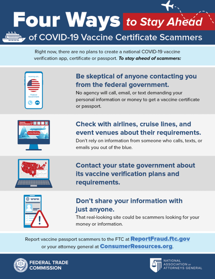 Avoid COVID vaccine certificate scams