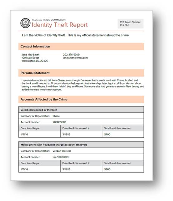 New Identity Theft Report Helps You Spot Id Theft Federal Trade