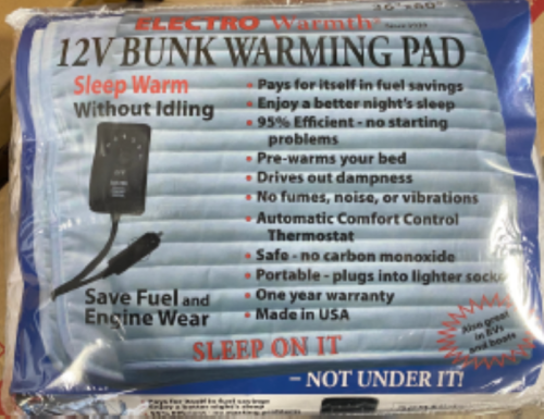 12v electrowarmth bunk mattress heating pad