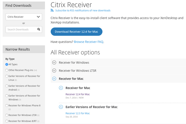 citrix receiver for mac reset