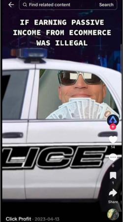 If earning passive income from Ecommerce was illegal - Click Profit, LLC advertisement Click Profit, LLC image